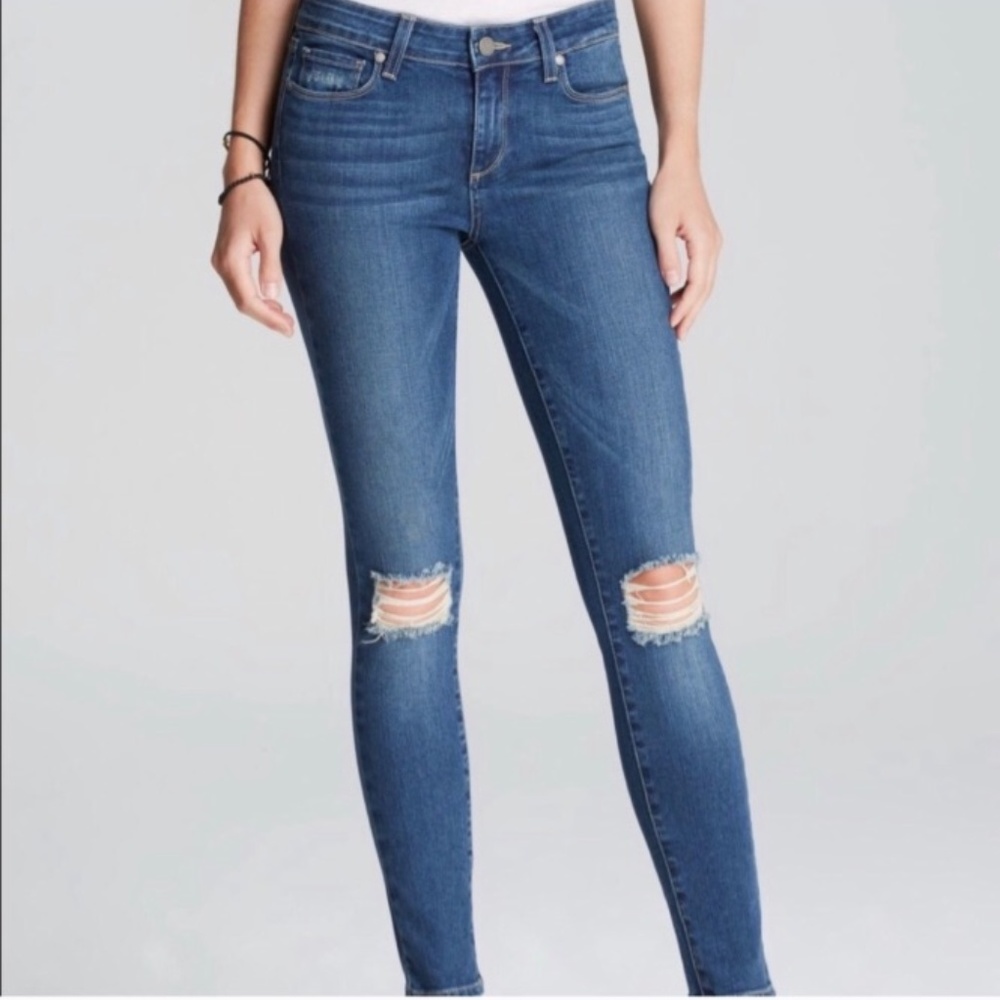 PAIGE Verdugo Ankle Distressed Jeans